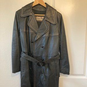 Vintage 1960's Leather Trench coat